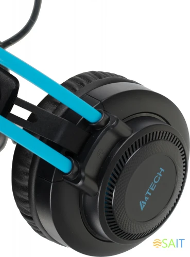 Наушники с микрофоном A4Tech Fstyler FH200i серый/синий 1.8м накладные оголовье (FH200I BLUE)