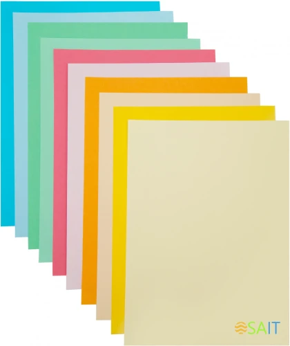 Бумага цветная Silwerhof тонир. 10л. 10цв. A4 CREATE 80г/м2 папка