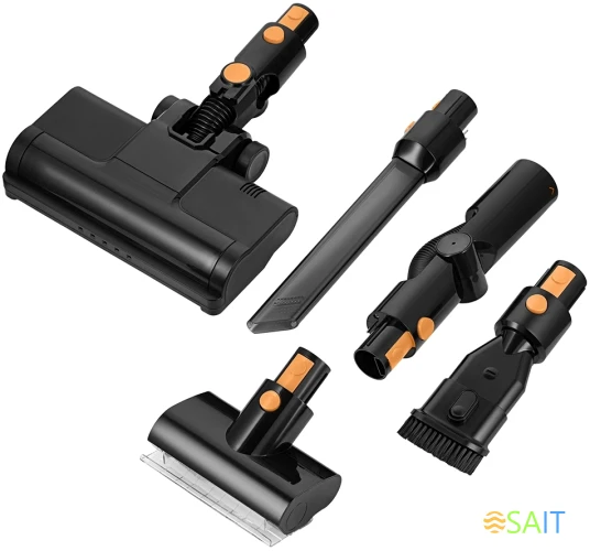 Пылесос ручной Kitfort КТ-5233 350Вт черный/оранжевый