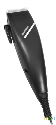 Машинка для стрижки Starwind SBC1711 черный/серебристый 15Вт (насадок в компл:4шт)