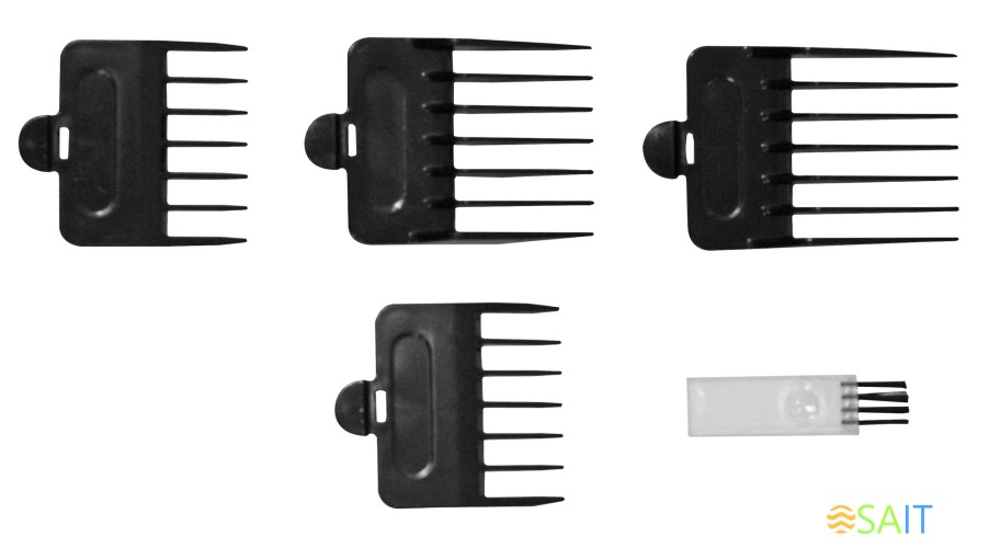 Машинка для стрижки Starwind SBC1711 черный/серебристый 15Вт (насадок в компл:4шт)