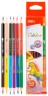 Карандаши цв. Deli EC00500 ColoRun двухцвет. липа 12цв. коробка/европод. (6шт)