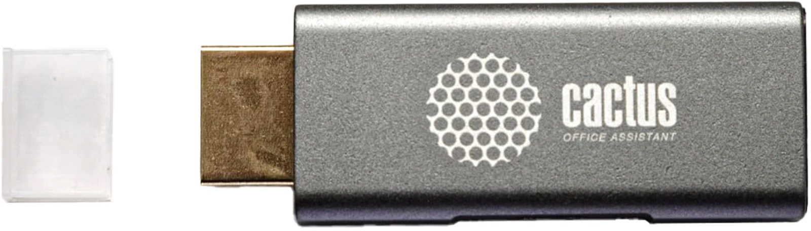 Переходник аудио-видео Cactus CS-HDMI-DP-ADR HDMI (m)/DisplayPort (f) позолоч.конт. серый