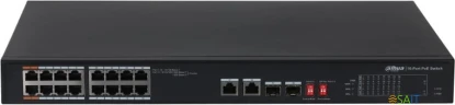 Коммутатор Dahua DH-S3218-16ET-135 (L2) 16x100Мбит/с 2x1Гбит/с 2SFP 135W управляемый