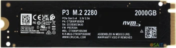 Накопитель SSD Crucial PCIe 3.0 x4 2TB CT2000P3SSD8 P3 M.2 2280