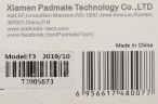 Гарнитура внутриканальные Padmate T3 черный беспроводные bluetooth в ушной раковине (T3 BLACK)