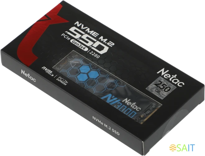 Накопитель SSD Netac PCIe 3.0 x4 250GB NT01NV3000-250-E4X NV3000 M.2 2280