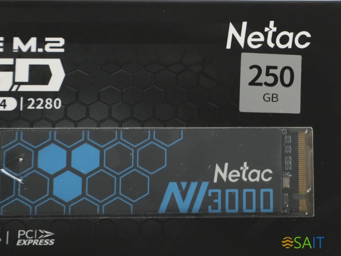 Накопитель SSD Netac PCIe 3.0 x4 250GB NT01NV3000-250-E4X NV3000 M.2 2280