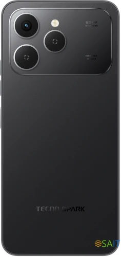 Смартфон Tecno Spark 40 256Gb 8Gb черный моноблок 3G 4G 2Sim 6.67" 720x1600 Android 15 50Mpix 802.11 a/b/g/n/ac/ax NFC GPS GSM900/1800 GSM1900 Protect FM microSD max1024Gb