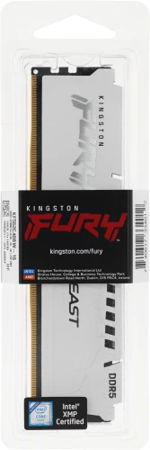 Память DDR5 16GB 5200MHz Kingston KF552C40BW-16 Fury Beast RTL Gaming PC5-41600 CL40 DIMM 288-pin 1.25В single rank с радиатором Ret