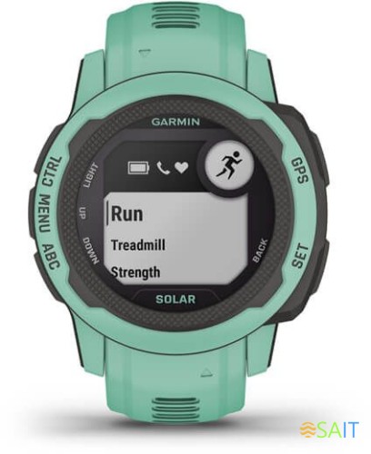 Смарт-часы Garmin Instinct 2S Solar Tactical 20мм 1.3" AMOLED корп.черный/мятный рем.мятный (010-02564-02)