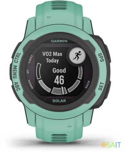 Смарт-часы Garmin Instinct 2S Solar Tactical 20мм 1.3" AMOLED корп.черный/мятный рем.мятный (010-02564-02)