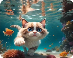 Коврик для мыши Cactus Fish Cat рисунок 300x250x3мм (CS-MPC-D15M)