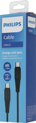 Кабель Philips DLC5531 USB Type-C (m)-USB Type-C (m) 1.2м черный коробка (упак.:1шт)