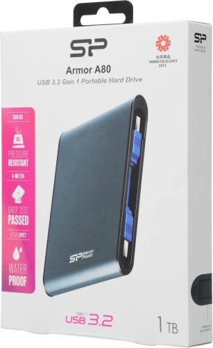 Жесткий диск Silicon Power USB3.0 1TB SP010TBPHDA80S3B A80 Armor 2.5" синий