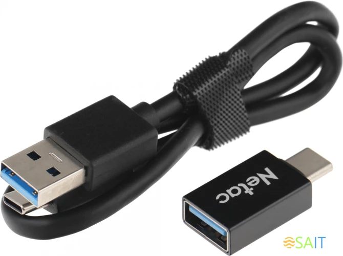 Накопитель SSD Netac USB-C 120Gb NT01Z7S-120G-32BK Z7S 2.5" черный