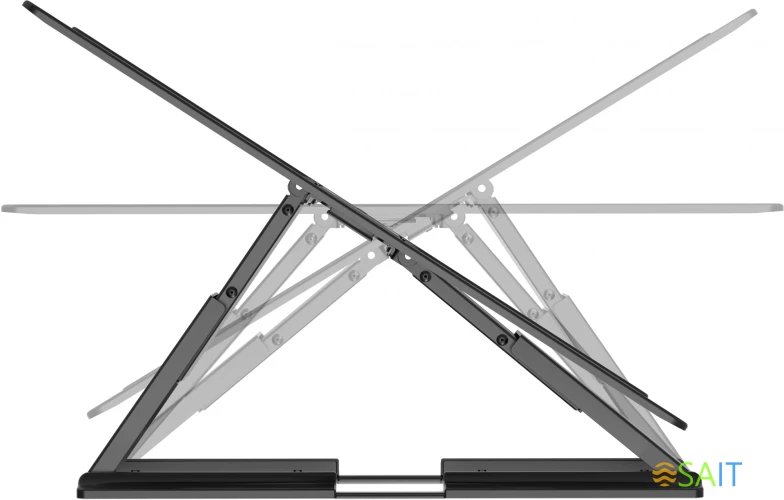 Кронштейн для телевизора Hyundai SL-F1 черный 43"-90" макс.50кг настенный поворотно-выдвижной и наклонный