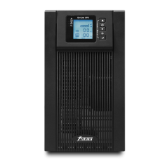 ИБП POWERMAN Online 3000, LCD, двойного преобразования, 3000ВА, 2700Вт, 3 евророзетки с резервным питанием, USB, RS232, слот SNMP, разъем EPO, батарея 12В 9Ач 6 шт., 285 х 445 х 570 мм., 28.6 кг. Powerman Online 3000