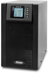 ИБП POWERMAN Online 3000, LCD, двойного преобразования, 3000ВА, 2700Вт, 3 евророзетки с резервным питанием, USB, RS232, слот SNMP, разъем EPO, батарея 12В 9Ач 6 шт., 285 х 445 х 570 мм., 28.6 кг. Powerman Online 3000