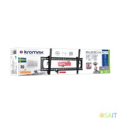 Кронштейн для телевизора Kromax STAR PRO-112 черный 55"-100" макс.103кг настенный наклон