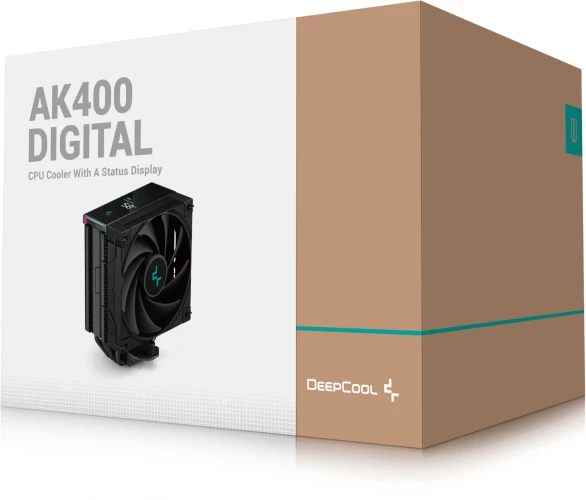 Устройство охлаждения(кулер) Deepcool AK400 Digital Soc-AM5/AM4/1200/1700/1851 черный 4-pin 28dB Al+Cu LCD 220W 695gr Ret (R-AK400-BKADMN-G)