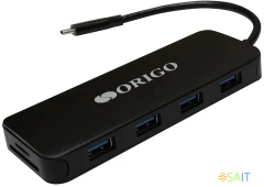 Разветвитель USB 3.0 Origo OU3390SNPD 4порт. черный (OU3390SNPD/B1)