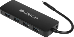 Разветвитель USB 3.0 Origo OU3390SNPD 4порт. черный (OU3390SNPD/B1)