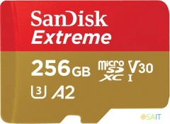 Флеш карта microSDXC 256GB Sandisk SDSQXAV-256G-GN6MN Extreme A2 w/o adapter