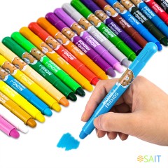 Масляная пастель Deli 72055 с поворотным механизмом 18цв. дл.130ммд.13мм пласт.туб.