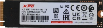 Накопитель SSD A-Data PCIe 4.0 x4 1TB AGAMMIXS60-1T-CS Gammix S60 XPG M.2 2280