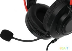 Наушники с микрофоном A4Tech Bloody G200S черный/красный 2м мониторные USB оголовье (G200S USB/ BLACK +RED)