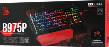 Клавиатура A4Tech Bloody B975P механическая черный USB Multimedia for gamer LED (подставка для запястий) (B975P)