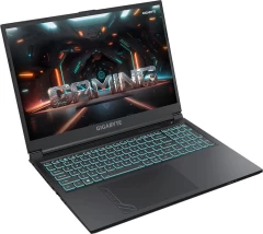 Ноутбук Gigabyte G6 Core i7 13620H 16Gb SSD512Gb NVIDIA GeForce RTX4050 6Gb 16" IPS FHD+ (1920x1200) Free DOS black WiFi BT Cam (MF-H2KZ853KD)