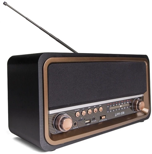 Радиоприемник портативный Сигнал БЗРП РП-336 черный/коричневый USB microSD