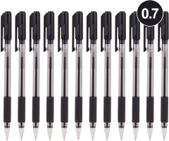 Ручка шариков. Deli Arrow EQ01620 прозрачный/черный d=0.7мм черн. черн. резин. манжета