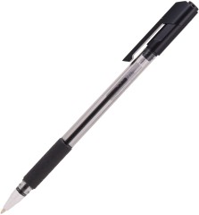 Ручка шариков. Deli Arrow EQ01620 прозрачный/черный d=0.7мм черн. черн. резин. манжета