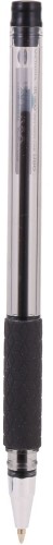 Ручка шариков. Deli Arrow EQ01620 прозрачный/черный d=0.7мм черн. черн. резин. манжета
