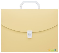 Портфель Бюрократ Pastel PASTPP01YEL 1 отдел. A4 пластик 0.7мм желтый