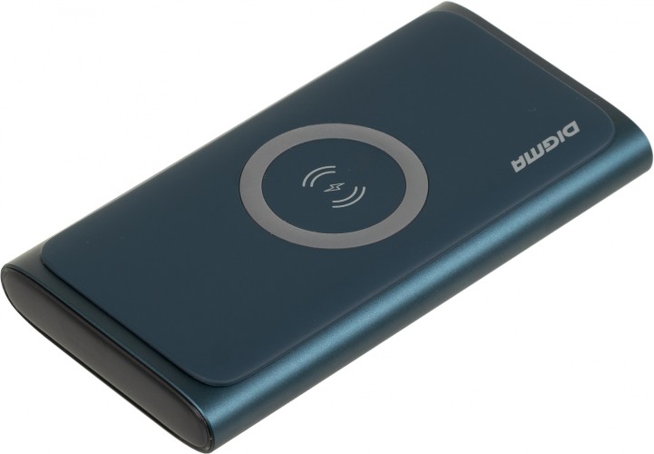 Мобильный аккумулятор Digma DGPQ10G 10000mAh QC3.0/PD3.0 22.5W 3A USB-A/USB-C беспров.зар. синий (DGPQ10G22CBL)