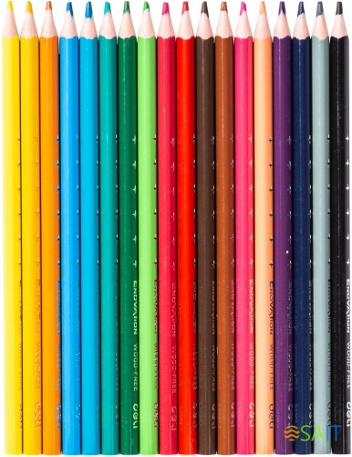 Карандаши цв. Deli EC113-18 Enovation трехгран. пластик 18цв. коробка/европод. (18шт)