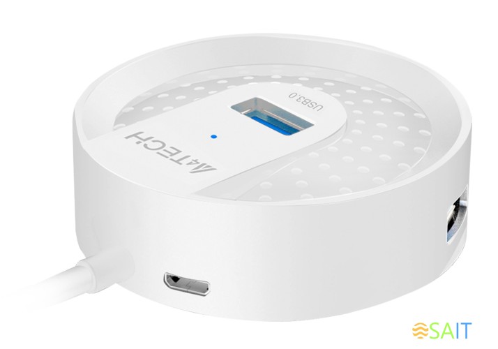 Разветвитель USB 3.0 A4Tech HUB-30 4порт. белый