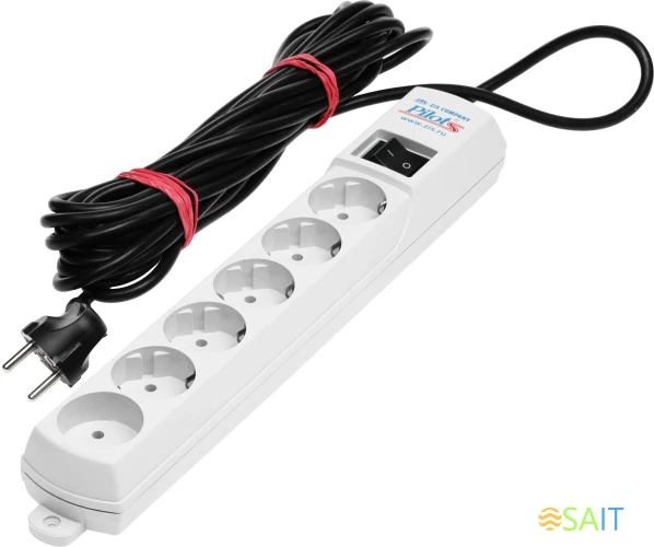 Сетевой фильтр Pilot S 7м (6 розеток) белый (коробка)