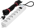 Сетевой фильтр Pilot S 7м (6 розеток) белый (коробка)