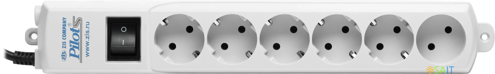 Сетевой фильтр Pilot S 7м (6 розеток) белый (коробка)