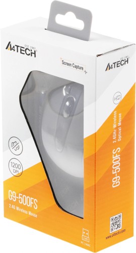 Мышь A4Tech V-Track G9-500FS черный оптическая 1200dpi silent беспров. USB 4but