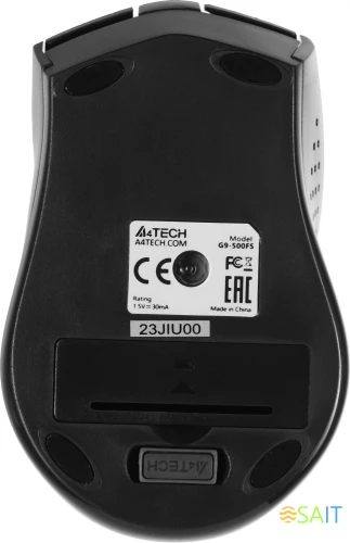 Мышь A4Tech V-Track G9-500FS черный оптическая 1200dpi silent беспров. USB 4but