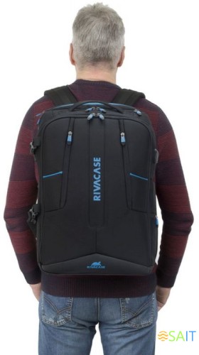 Рюкзак для ноутбука 17.3" Riva 7860 черный полиэстер