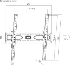 Кронштейн для телевизора Ultramounts UM845 черный 32"-75" макс.45кг настенный наклон
