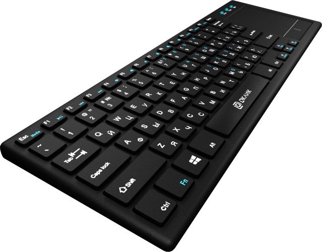 Клавиатура Оклик 830ST черный USB беспроводная slim Multimedia Touch (1011937)