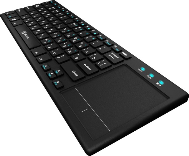 Клавиатура Оклик 830ST черный USB беспроводная slim Multimedia Touch (1011937)